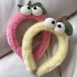 Hofar New Fruit Face Wash Headband for Women Headband for Washing Face Cartoon Cute Creative Hair Accessories (Yellow)