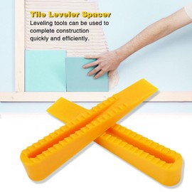 Tile Leveling Wedge, Wall Floor Leveler, 100pcs Tile Leveling System Wedges Tile Leveler Spacers for Tiling Tools Yellow DL-A02