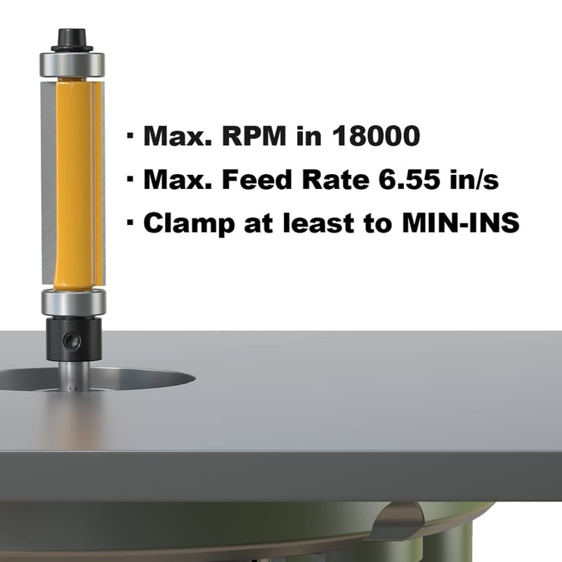FivePears 4 PCS Top and Bottom Bearing Flush Trim Router