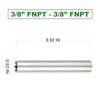 TAISHER 2PCS Stainless Steel Pipe Fittings, 3/8" NPT x 3/8"
