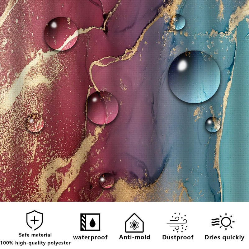 FAIRYGATE Extra Long Shower Curtain With Hooks Shower Curtains Liner
