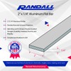 48" x 2" x 1/4" Aluminum Bar, Clear Anodized -