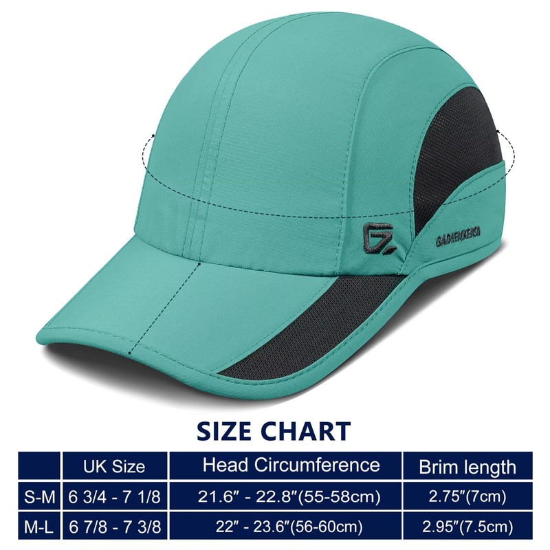 GADIEMKENSD Unstructured Quick Dry Sports Cap Outdoor Sun Protective Unisex,