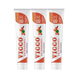 Vicco Vajradanti Herbal Toothpaste 18 Ayurvedic Herbs and Barks with Cinnamon Flavour - Pack of 3 (200g Each) - Specially Packed and Exported by Behal International