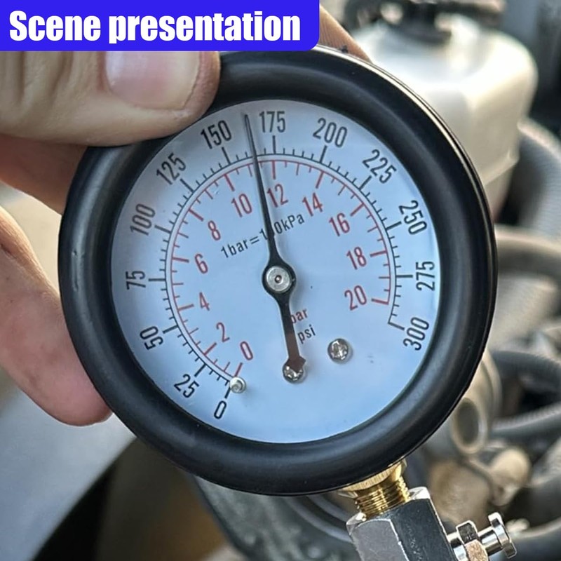 Tuxihapp 9PCS Petrol Engine Cylinder Compression Tester Kit with Spark