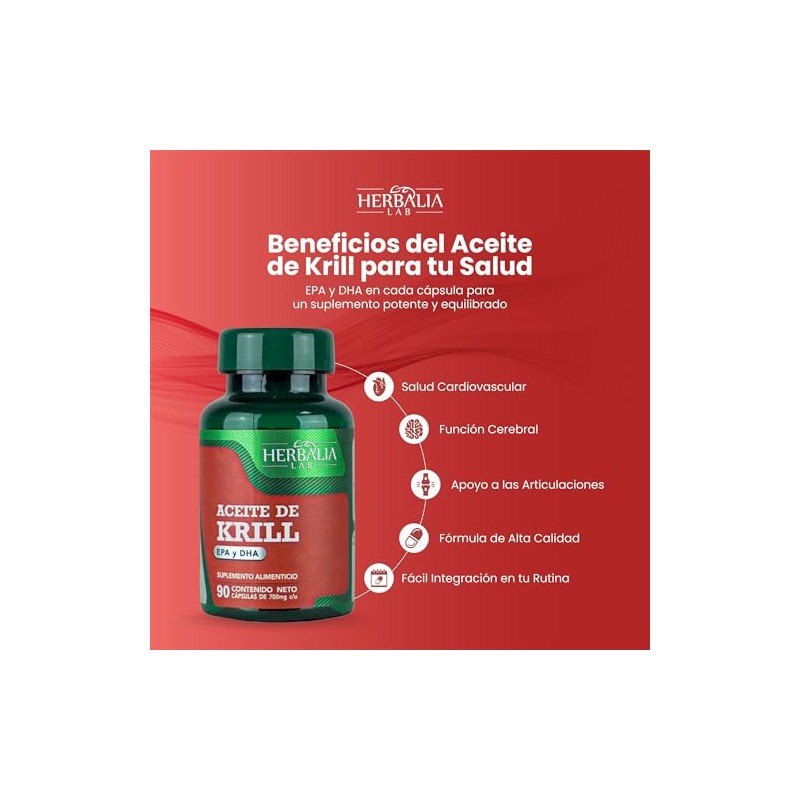 Aceite de Krill Puro Herbalia Lab - Rico EPA y