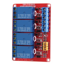 Relay Board, Keenso Relay Module 4 Channel with Optocoupler Low Level Trigger Expansion Board for 5V/12V/24V (24V) relay board 12v