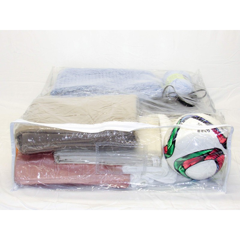 Clear Vinyl Zippered Storage Bags 24 x 27 x 7