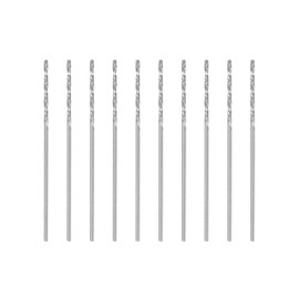 sourcing map Twist Drill Bits Metal 0.8 mm HSS W6542 Micro Drill Fully Ground Drill Bits for Mild Steel Copper Aluminium 34 mm Length Pack of 10