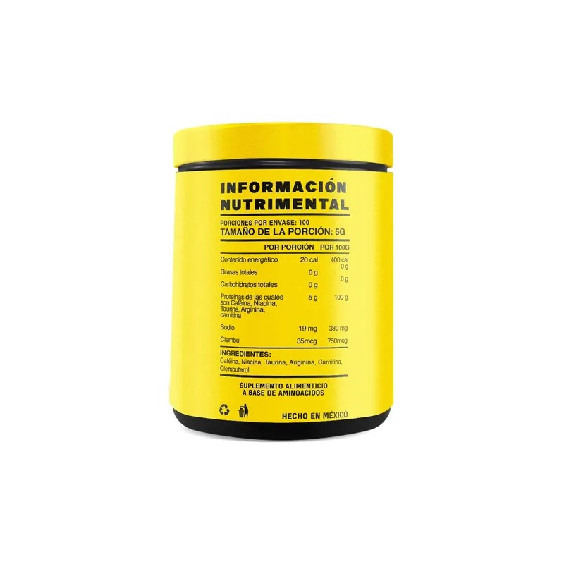 Mr Yellow Oxido Nitrico + Clembu 500g 100 Servs Pre