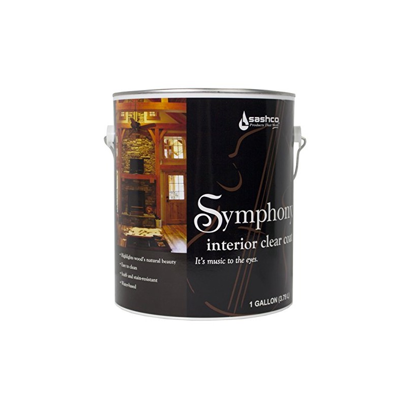 Sashco SYM-1-SA Satin Symphony Interior Clear Coat, 1 gal Can
