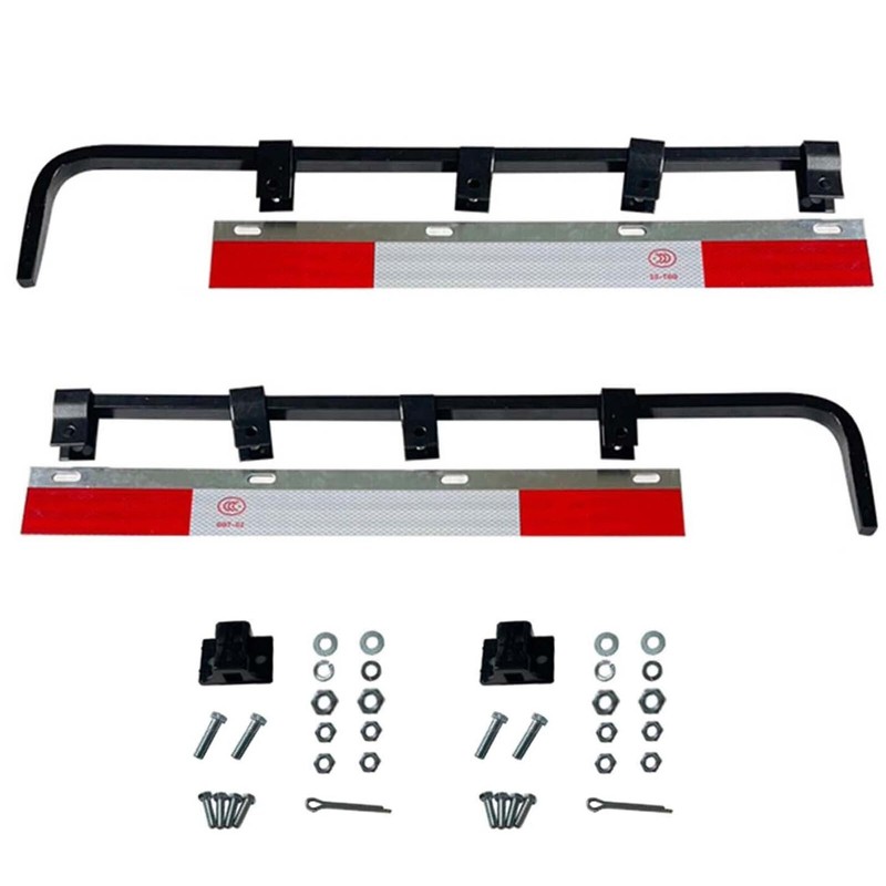 IBESTWOLF Pair Black Straight Bar Mud Flap Hanger Bracket Kit