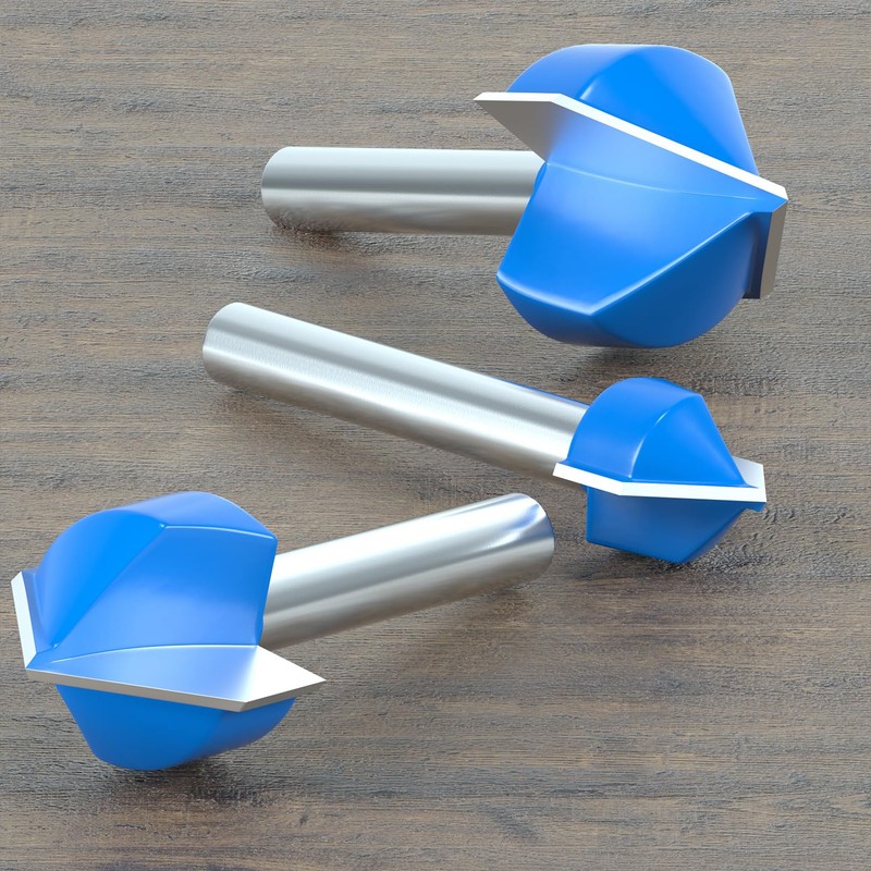 1/4 Inch Shank 90 Degree V Groove Router Bit Double