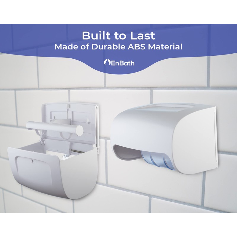 Commercial Toilet Paper Dispenser Wall Mount, Double (2 Roll) Locking
