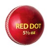DSC Red Dot Leather Cricket Ball (Red)| Water Proofed Leather