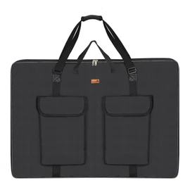 TreochtFUN Art Portfolio 23 X 31, Portfolio Case A2 Heavy duty Portfolio Folder for Artwork With Shoulder Strap, Art Supply Bag For Large Painting Board Supplies .(Black)