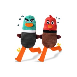 PatsFran Dog Toys for Aggressive Chewers, 2 Pack No Stuffing Squeaky Toys