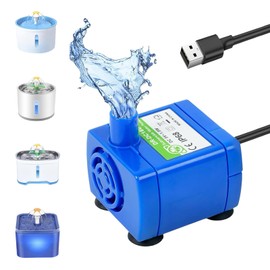 Bacxzomx Replacement Pump for Cat Fountain, Quiet Drinking Fountain Pump Replacement, USB Pump for Cats Drinking Fountain, Replacement Pump for Cat Fountain Dogs