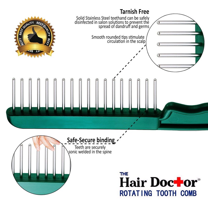 The Hair Doctor Extra Long Tooth Hair Comb 1 1/4