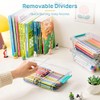 Vtopmart - Caja de lápices apilable transparente de 1.5 cuartos