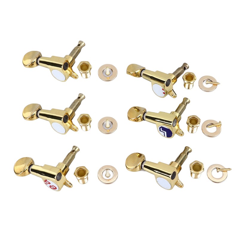 6Pcs Full Closed Guitar Tuning Key Accurate Fast Operation Stable