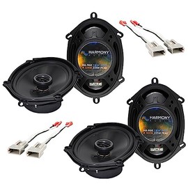 Harmony Audio Bundle Compatible with 1999-2004 Ford Mustang (2) HA-R68 5x7 6x8 New Factory Speaker Replacement Upgrade Package 225W Speakers with HA-725512 Factory Speaker Replacement Harness