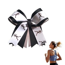 Running Cheer Hair Bow Tie for Cheerleading Cheer Bows for Cheerleaders Elastic Hair Bow Scrunchie for Women Birthday Gifts for Runners Bow Ponytail Holders for Thick Thin Hair Bands for Women's Hair