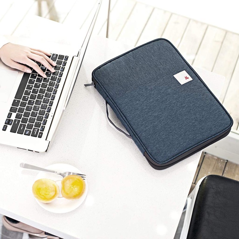 BSTKEY Multi-Functional A4 Document Bags Portfolio Organizer-Waterproof Travel Pouch Zippered