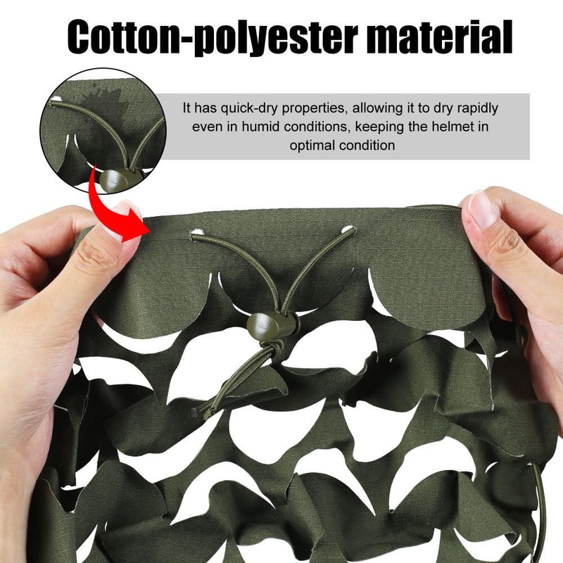 Tactical Helmet Covers, 1/2 Piece Tactical Quick Helmet Cover, Adjustable