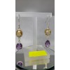 Amethyst Natural Amethyst and Citrine Dangle Earrings 925 silver