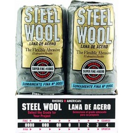 FixtureDisplays Rhodes American 106600-06 Grade 0000 Steel Wool 16 Pad Poly Sleeve