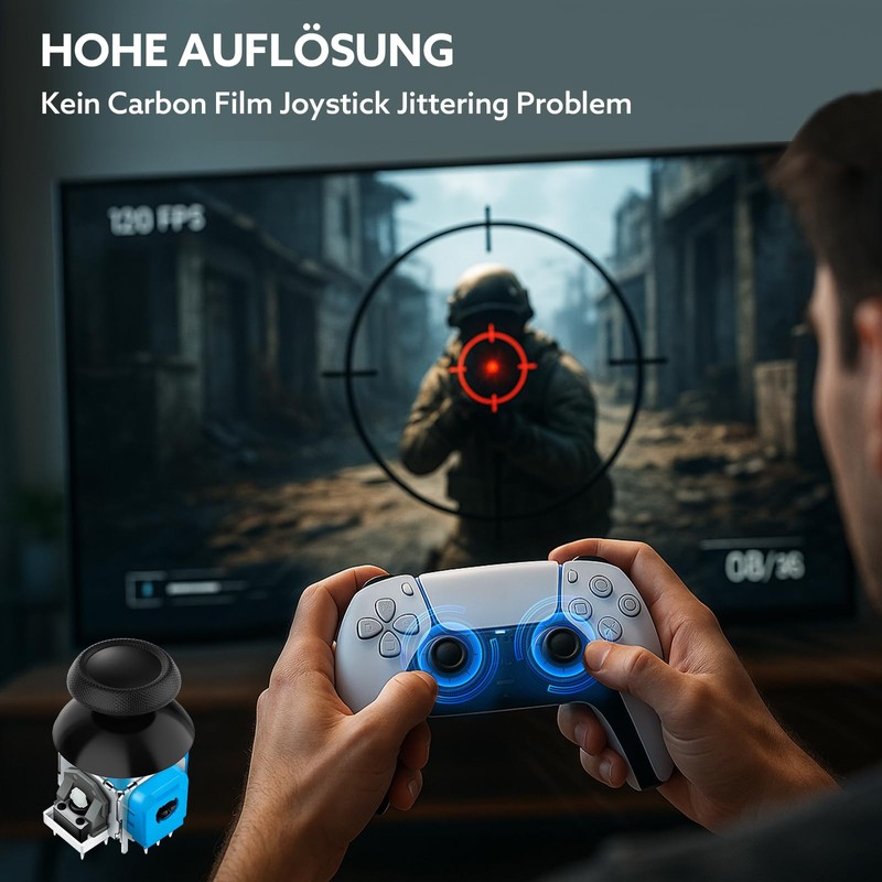 LONGYI TMR Elektromagnetische Joysticks für Switch Pro Controller, Anti Drift