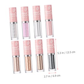PACKOVE 8Pcs Liquid Glitter Eyeshadow Stick for Women Compact Portable Eye Makeup Kit with Safe Smooth Texture Colors Valentine's Day and Christmas