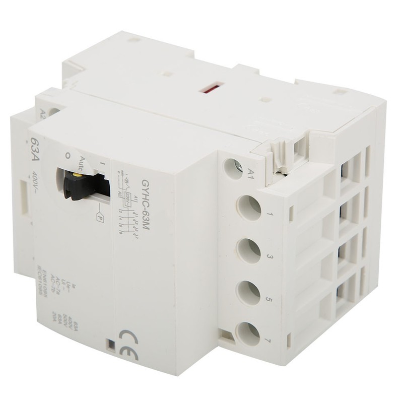 4P 63A 50Hz DIN Rail Household AC Contactor with Manual
