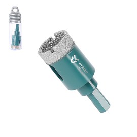 1 Inch Triangular Shank Diamond Hole Saw - 25mm Diamond Core Drill Bit for Drill Machine & Angle Grinder, Dry/Wet Hole Opener, Ideal for Tile Granite Marble Glass Ceramic Brick Stone