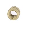 Sourcingmap M5 x 5mm Female Thread Brass Knurled Threaded Round