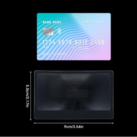 FNANJWQ 20Pcs Square Credit Card Magnifying Glasses, 3X Thin Pocket Fresnel Lens Handheld Card Lightweight Reusable Magnifiers for Seniors and Students Reading Researching