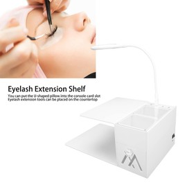 Lash Pillow Shelf Organizer, Eyelash Extension Pillow Shelf Stand Shelf Detachable U-Shaped Memory Shelf Eyelash Extension Tool Organizer Eyelash Extension Cabinet for Beauty Salon