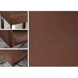 BEAUTEX Microfibre Chair Cover Sets, Microfibre Chair Cover, Elastic Stretch Cover, Choice of Size and Colour (Set of 2, Brown)