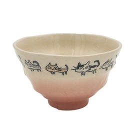 Mino Ware 133-61224 Lightweight Rice Bowl, Approx. 4.7 inches (12 cm), Red Rice Bowl