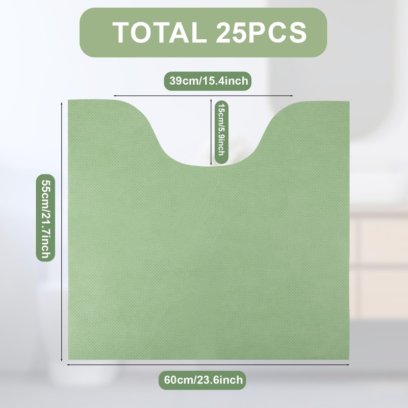 Peryiter 25 Pack Disposable Toilet Mats Absorbent Toilet Floor Protector