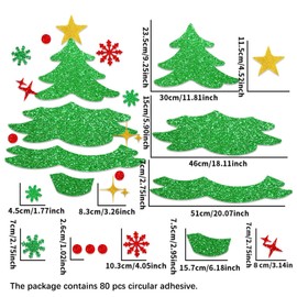 Christmas Window Sticker Door Sticker Christmas Sticker Decorations Felt Christmas Window Sticker Christmas Tree Snowflakes Reindeer Sticker Christmas Decoration