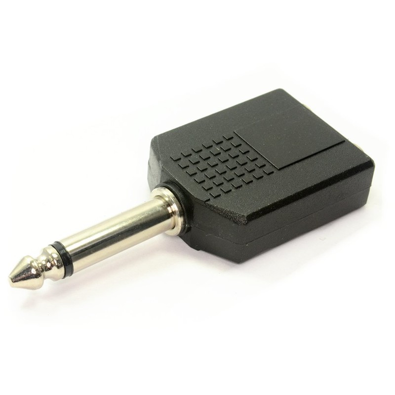 kenable 6.35mm Mono Jack Plug to Twin 6.35mm Mono Jack