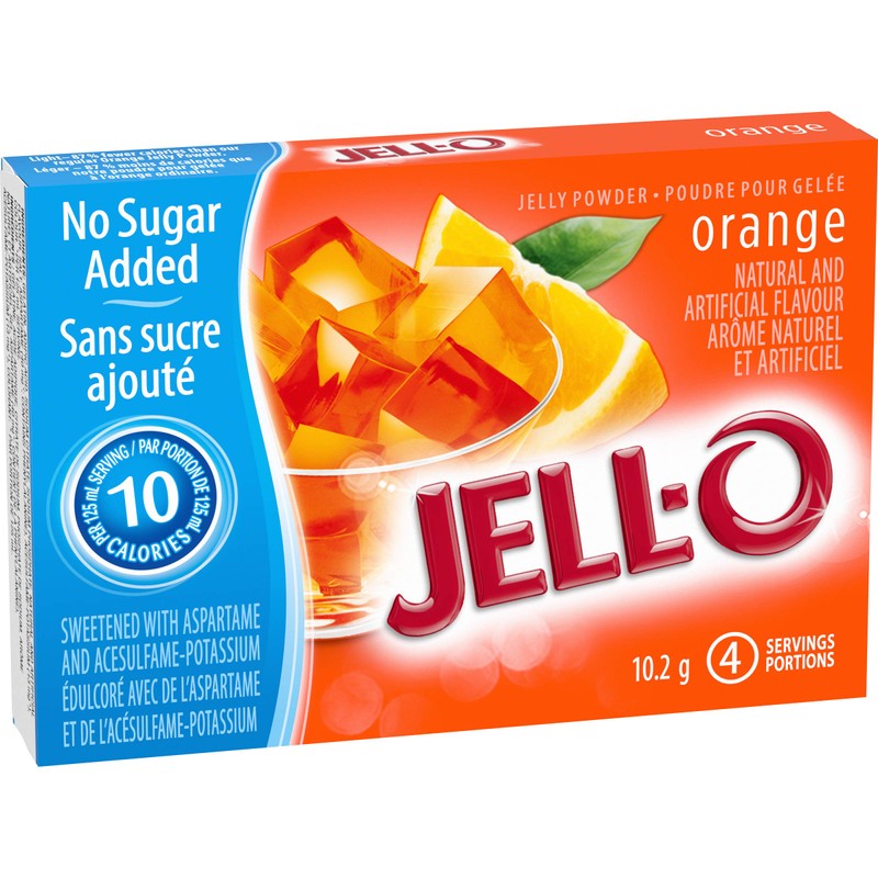 Jell-O Orange Light Jelly Powder, 10.2g (Pack of 18)