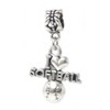 Cherityne Dangle I Love Softball Charm Bead for Charms Bracelets