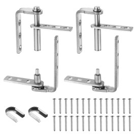 uxcell 2Set Saloon Door Hinges, 304 Stainless Steel Self-Return Double Swinging Door Hinge Hardware for Minimum 16mm Thick Cafe Bar Barn Gate, 10kg/22lbs Silver