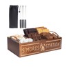 Extguds S'Mores Station with Cutout Handles,Sets:1 Smores Caddy+4 Roasting Sticks,for