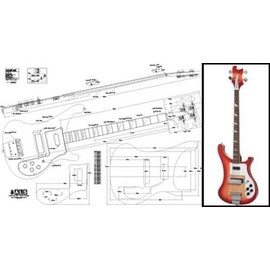 Plan of Tokai Rebelrocker Bass - Impresión a escala completa