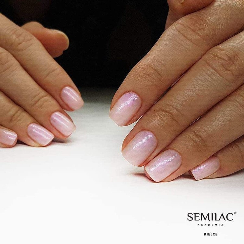 218 UV Nail Polish Hybrid Semilac Business Line Pearl Purple