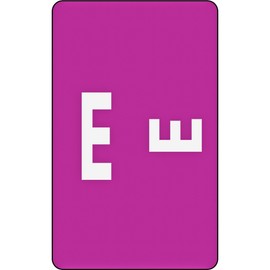 Smead AlphaZ ACCS Color-Coded Alphabetic Labels, Letter E, Purple, 100 Labels per Pack (67175)